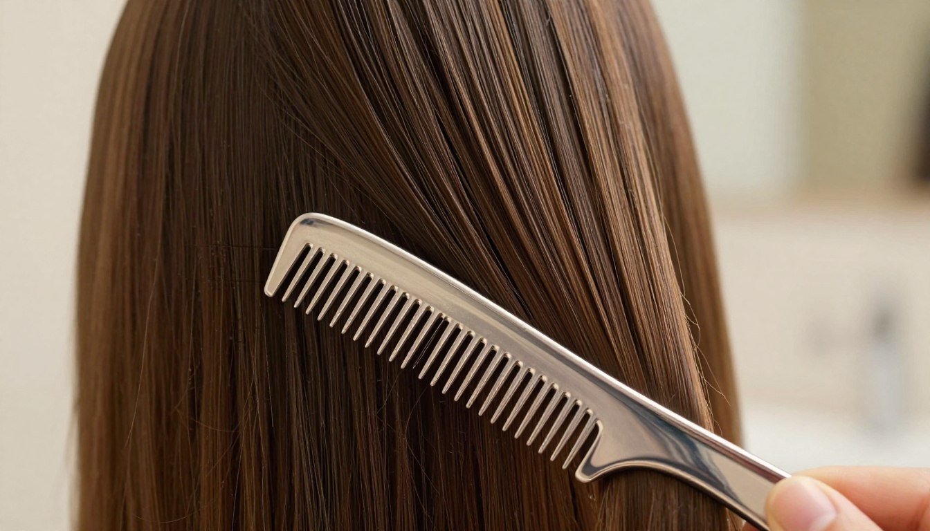 Como alinhar o cabelo com pente fino