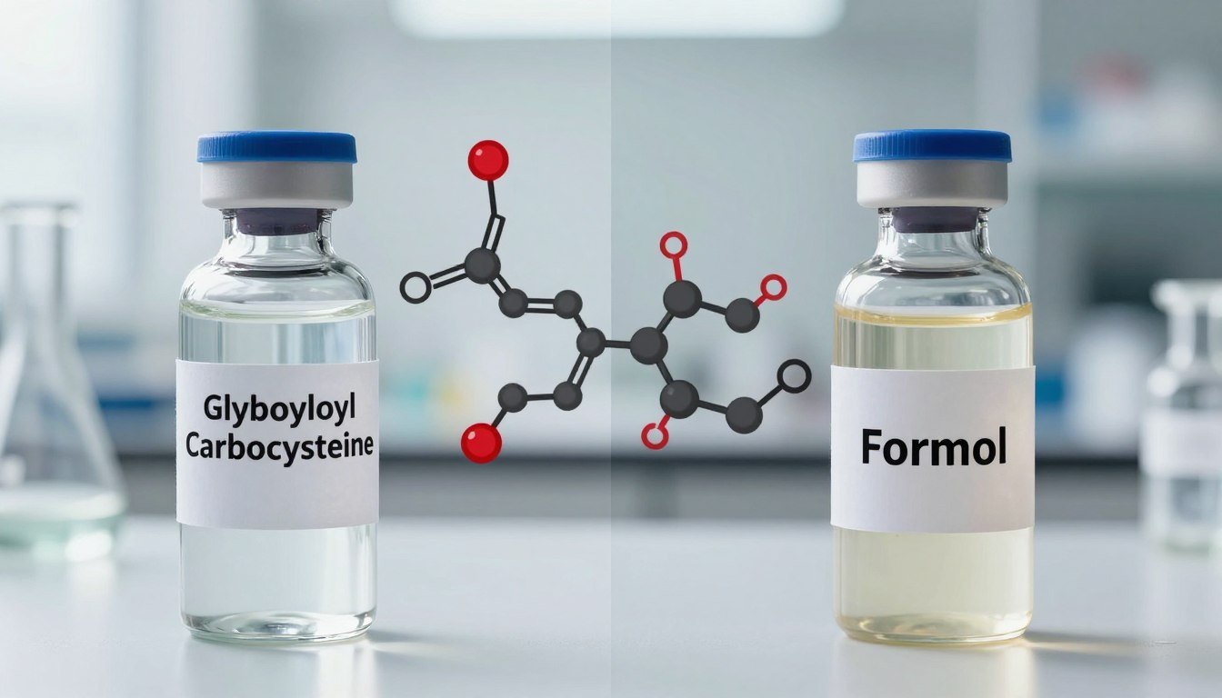 Glyoxyloyl Carbocysteine vs Formol