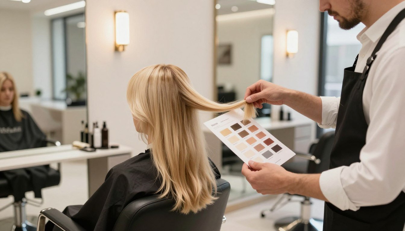 Teste de mechas passo a passo para loiras