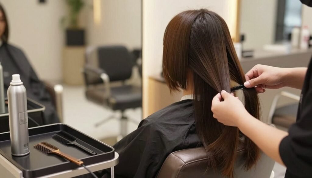 preparação do cabelo para alinhamento