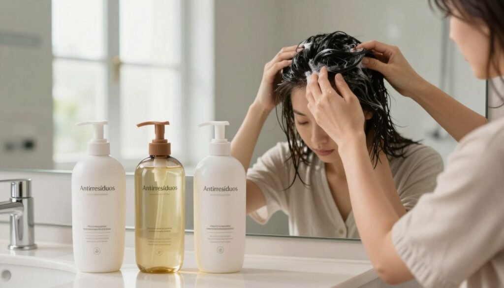 shampoo antirresíduos passo a passo